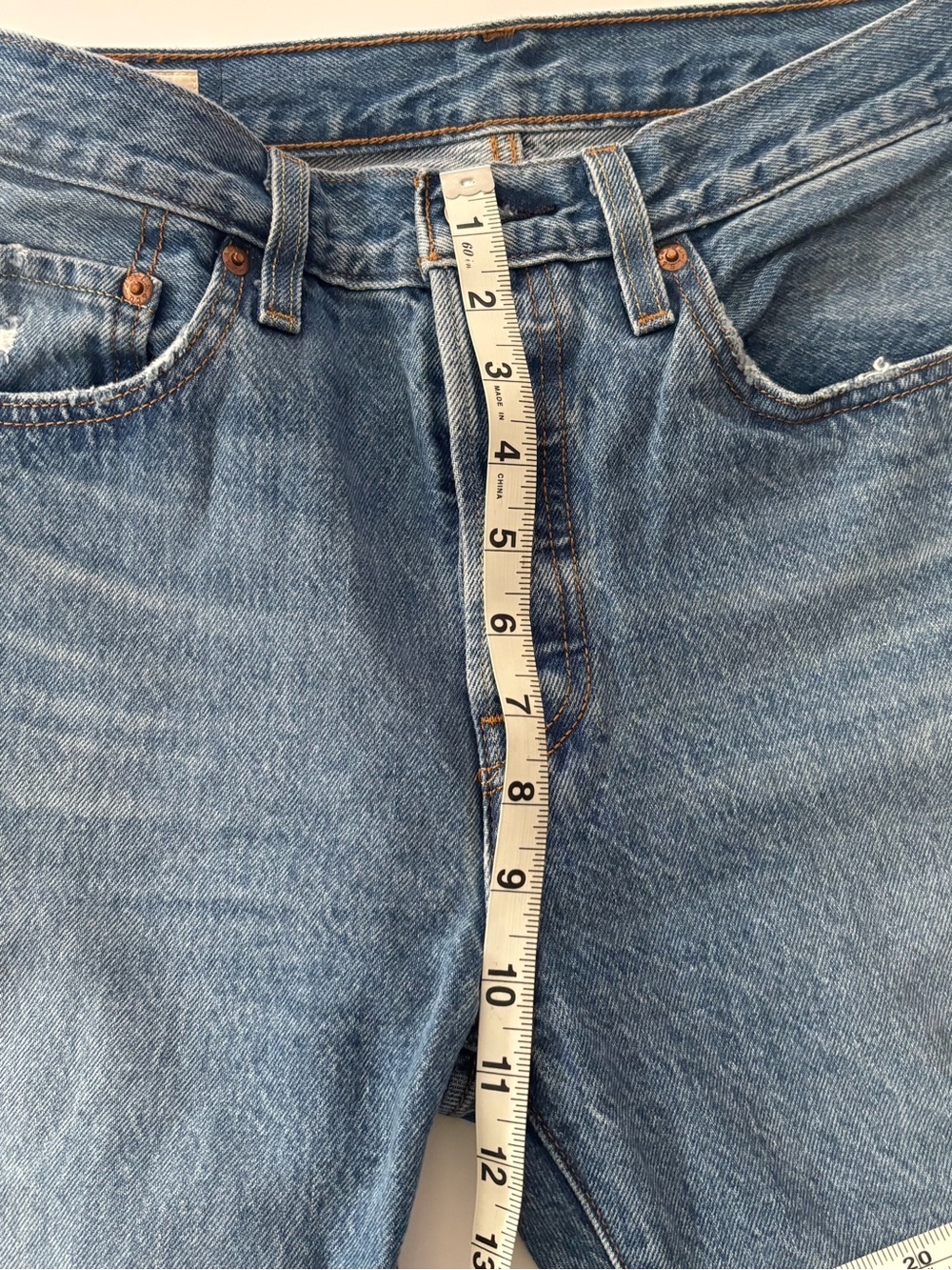 Levi's 501 Women’s Strait Leg Blue Denim Jeans 27W30L - Picture 6 of 8
